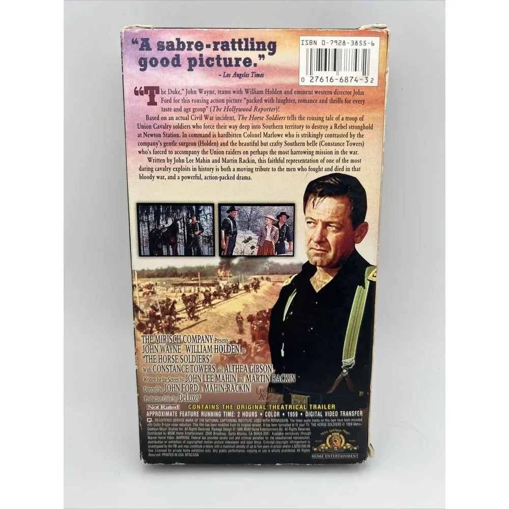 The Horse Soldiers (VHS, 1998, Western Legends). G3